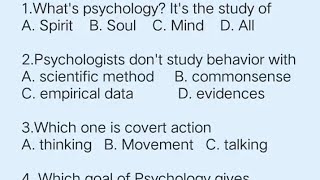 Freshman psychology chapter 1 questions [upl. by Hasila]