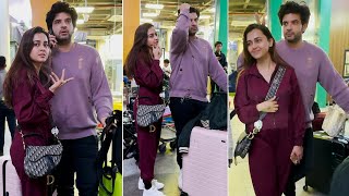 Tejasswi Prakash With BF Karan Kundra Spotted At Airport 😍 MS shorts [upl. by Mauricio]