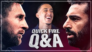 Messi Or Salah  Kostas Tsimikas answers Quickfire Questions [upl. by Annaoi719]