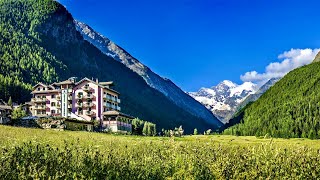 Bellevue Hotel amp Spa Aosta Valley Italian Alps full tour SPECTACULAR location [upl. by Oruntha]