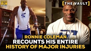 Ronnie Coleman Recounts His Entire History Of Major Injuries  GI Vault [upl. by Martinic]