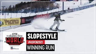 Andri Ragettli  Gold  Mens SS  2021 FIS Freeski World Championships [upl. by Spevek]