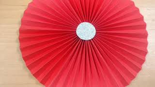 How To Make Paper Fan  DIY  Paper Fan For Birthday Decoration  Paper Craft [upl. by Alpheus940]