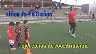 ejercicios de coordinacion en futbol para niños de 4 a 6 años [upl. by Rus676]