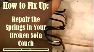 Fix Broken Sofa Springs Learn How to Diagnose and Fix Broken Sofa Springs [upl. by Noedig419]