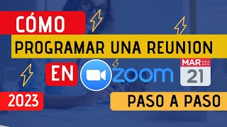 Como Programar una Reunion por ZOOM en PC 2023✅ [upl. by Letnahs]