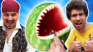 ¡PROBAMOS TRUCOS INCREÍBLES CON SANDÍAS 🍉¿Ganaré a MIKECRACK [upl. by Laet]