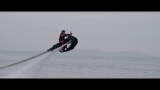 Flyride  The new flying water jet bike from Zapata [upl. by Alurd]