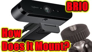 How to Screw Logitech Brio Webcam on a Tripod Mount  HOWTO LOGITECH BRIO [upl. by Seuguh]