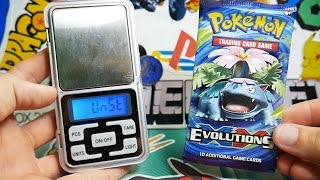 IT WORKS Weighing 18 Pokemon Evolutions Booster Packs AMAZING PULLS [upl. by Atteuqaj]