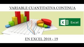 VARIABLE CUANTITATIVA CONTINUA  TABLA DE FRECUENCIA Y GRÁFICA EN EXCEL [upl. by Aihtyc]