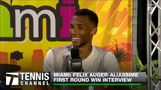 Felix AugerAliassime Embracing New Status as Unseeded Player  Miami 1R [upl. by Carder]