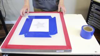 How To Screen Printing Using Paper Stencils [upl. by Nylissej924]