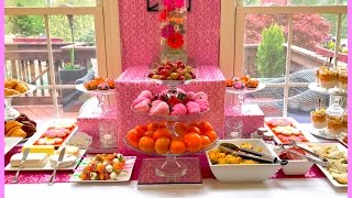 Mothers Day Brunch Buffet and Tablescape [upl. by Erdnaxela]