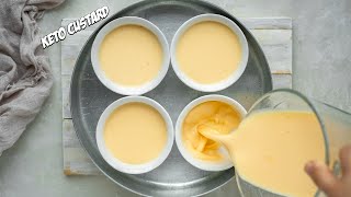 3 Ingredient Keto Custard  Very Easy and Delicious Dessert [upl. by Robertson127]