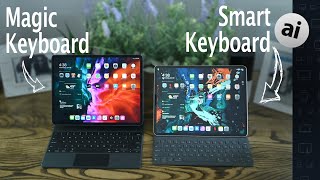 Compared Magic Keyboard VS Smart Keyboard Folio For iPad Pro [upl. by Olyhs153]