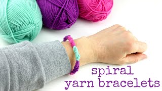 How To Make Spiral Yarn Friendship Bracelets [upl. by Lajib]