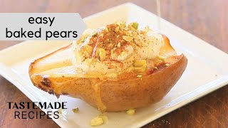 Easy Baked Pears with Mascarpone Cream [upl. by Rettig]