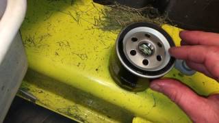 How to change oil in John Deere D series D170 Lawn Tractor [upl. by Towny]