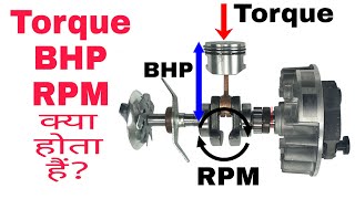 Engine Torque  BHP  RPM  Horsepower vs Torque  Hindi [upl. by Godewyn]