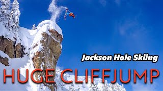 Jackson Hole Massive Air Backcountry Skiing Straight lines amp Couloirs  Oleeps [upl. by Justinn]