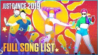 Just Dance 2019 Full Song List  Ubisoft US [upl. by Anahsirk]