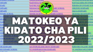 TAZAMA HAPA MATOKEO YA KIDATO CHA PILI 20222023 YAMETOKA [upl. by Nnael]