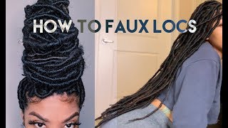 How to faux locs on yourself  beginner friendly [upl. by Ellertnom694]