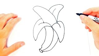 How to draw a Banana  Banana Easy Draw Tutorial [upl. by Notlew]