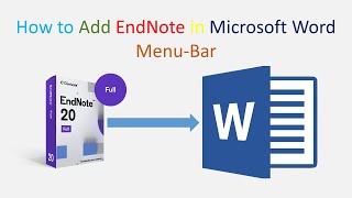 How to Add EndNote Toolbar in Microsoft Word [upl. by Arul947]