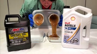 AMSOIL Max Duty VS Shell Rotella T4 15W40 COLD Flow Test [upl. by Sarina]