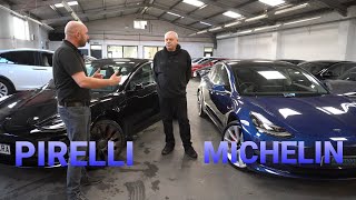 New Refresh Tesla Model 3 Performance 2021 Pirelli Tyre Review V Michelin [upl. by Myriam]