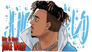 How To Draw JUICE WRLD step by step [upl. by Anol]