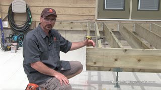 How To Build A Deck  2 Framing BeamJoistsLedger [upl. by Macmullin]