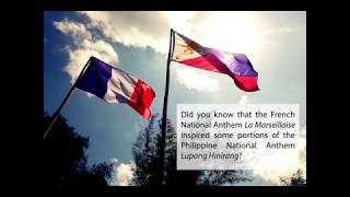 French and Philippine national anthems [upl. by Lynad]