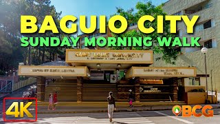 Baguio City Walk  4K Sunday Walk [upl. by Riki]