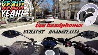 Yamaha MT07 roadsitalia exhaust sound [upl. by Swehttam655]