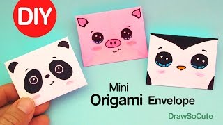 How to Make a Mini Origami Envelope Super Easy [upl. by Nodnahs693]