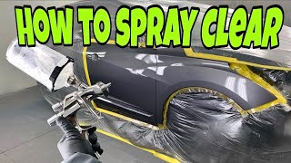 Car Painting How to Spray Clearcoat [upl. by Soelch]