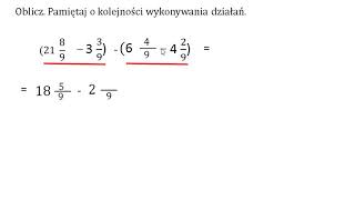 Działania na ułamkach zwykłych Kolejność działań Przykład 2 [upl. by Nhaj]