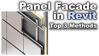 3 Types of Panel Facade in Revit Tutorial [upl. by Drona898]