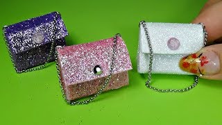 Miniature bags diy │ Easy miniature bag tutorial │ Doll Stuff [upl. by Tish259]