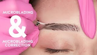 Microblading and Microblading correction procedure TUTORIAL [upl. by Aknahs]