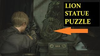 Lion statue puzzle Resident evil 2 Remake [upl. by Ahsiniuq12]