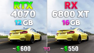 RTX 4070 vs RX 6800 XT  Test in 10 Games [upl. by Willamina]