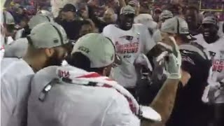 Rob Gronkowskis Hilarious Victory Dance After Patriots Win AFC Championship [upl. by Waldon862]