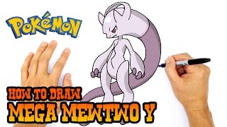 How to Draw Mega Mewtwo Y  Pokemon [upl. by Budge]