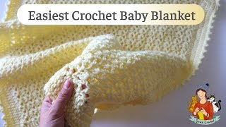 Easiest Crochet Baby Blanket  Afghan Pattern [upl. by Ennairek]