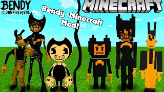 Bendy and the Ink Machine in MINECRAFT BATIM Minecraft  Mod Showcase [upl. by Irneh]