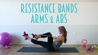 Resistance Band Arms amp Abs Workout [upl. by Elsbeth]